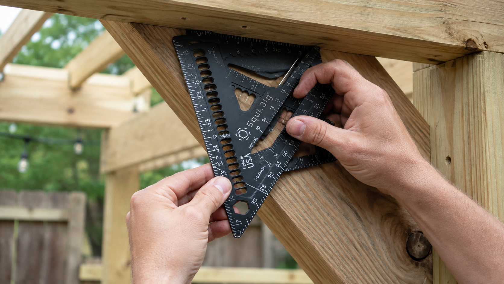 How to Find the Angle of a Sloping Beam Using Two Triangles