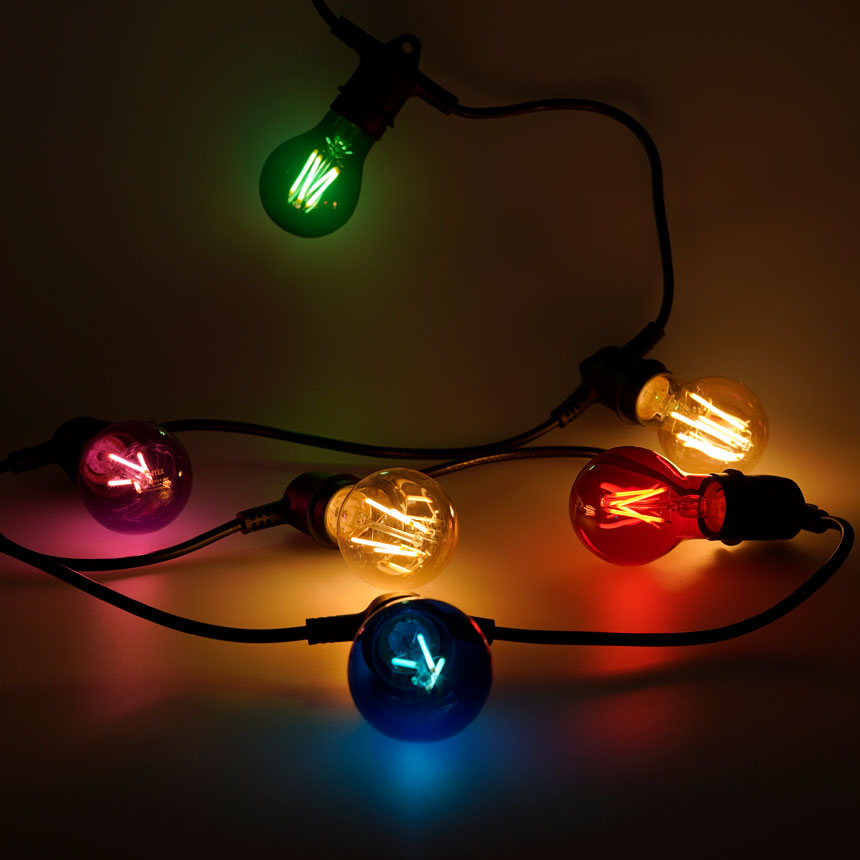 Гирлянда с фасунги 15×E27 5 м IP44 – Lightex