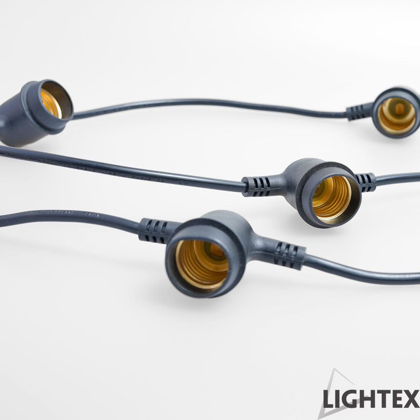 Гирлянда с фасунги 15×E27 5 м IP44 – Lightex