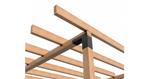 Двойна LuxShade WallGrid – Пергола със стенен монтаж (6м x 3м)