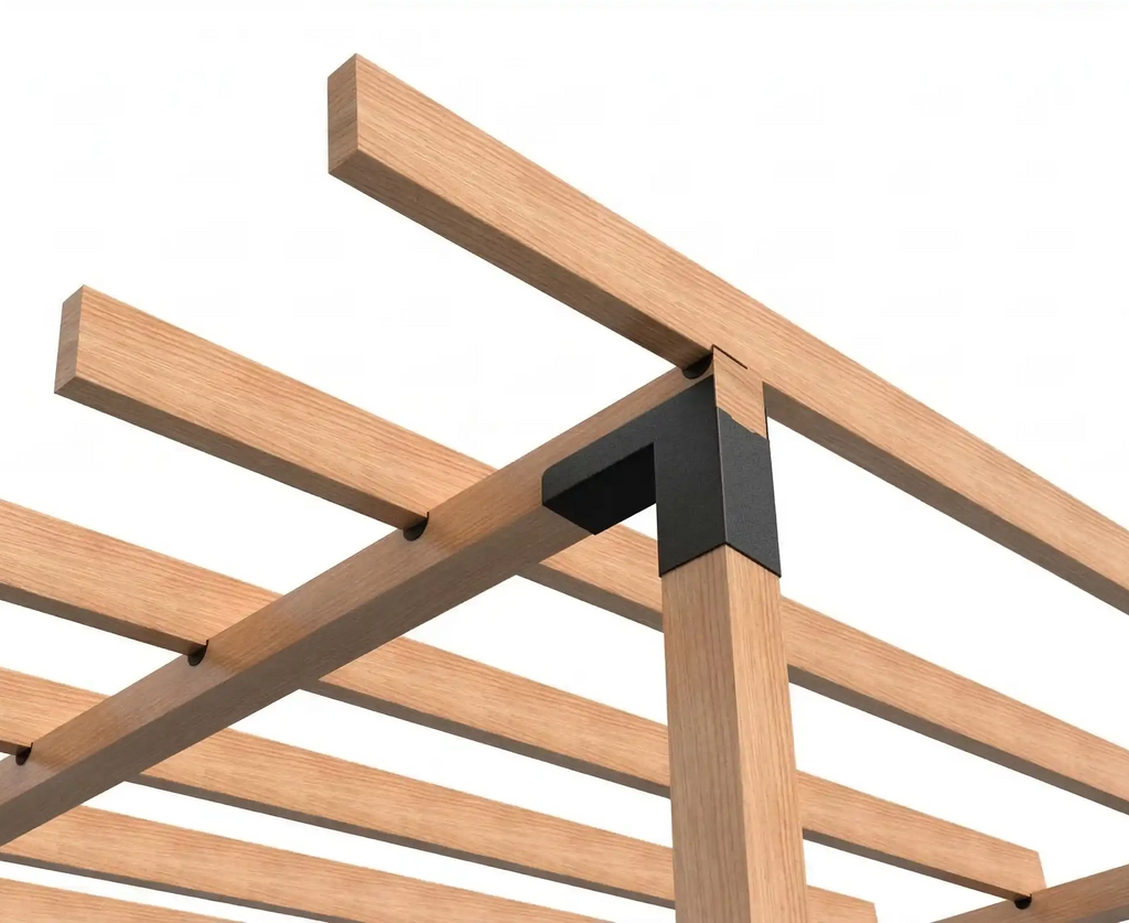 LuxShade WallGrid – Пергола със стенен монтаж 3×3 м