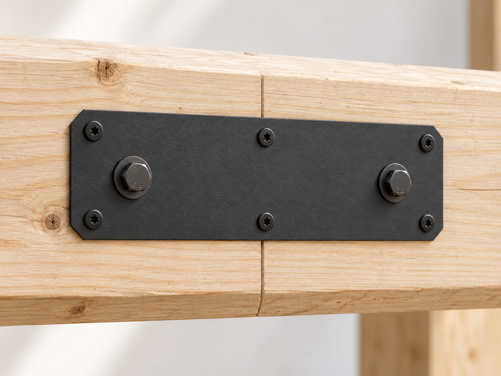 Стоманена права свързваща планка за дървени конструкции – LuxShade I Plate