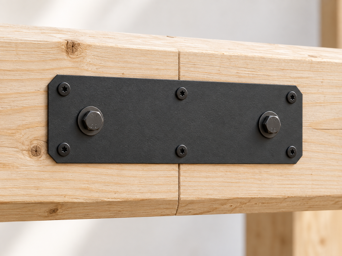 Стоманена права свързваща планка за дървени конструкции – LuxShade I Plate