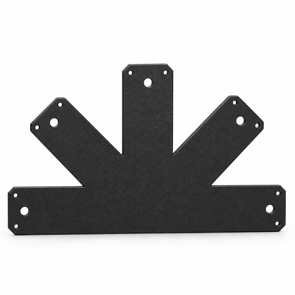 Стоманена многопосочна свързваща планка за дървени конструкции – LuxShade V Plate