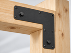 Стоманена ъглова свързваща планка 90° за дървени конструкции – LuxShade L Plate