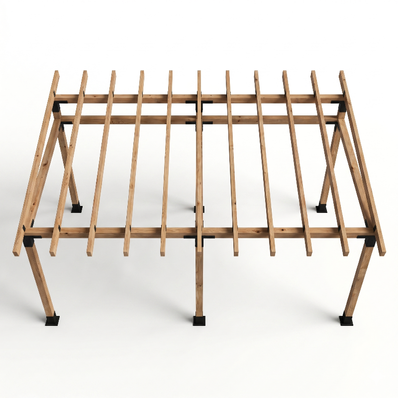 Wooden drying rack on a white background
