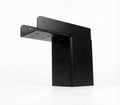 Black metal bracket on a white background