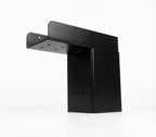 Black metal bracket on a white background