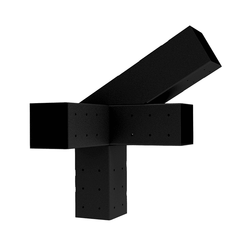 Конектор за греди Ъглова Планки Svarog 4 рамена 30° наклон за греда 10см x 10 см ( ДЕСЕН, ЛЯВ)