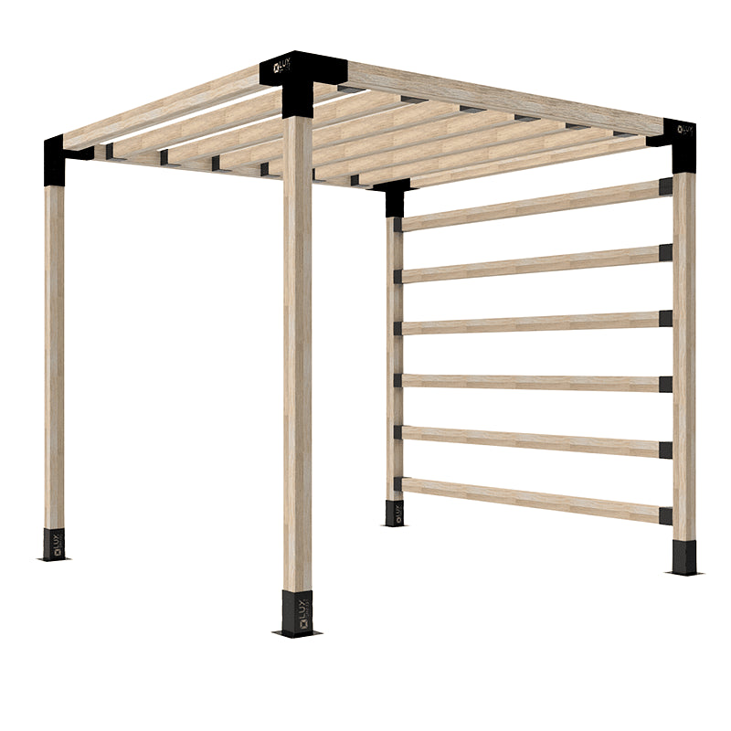 LuxShade Shade 12 – Единична пергола с 12 напречни греди 2,85×2,85 м