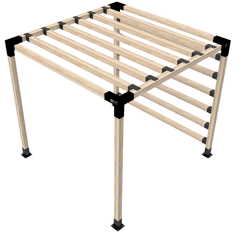 LuxShade Shade 12 – Единична пергола с 12 напречни греди 2,85×2,85 м