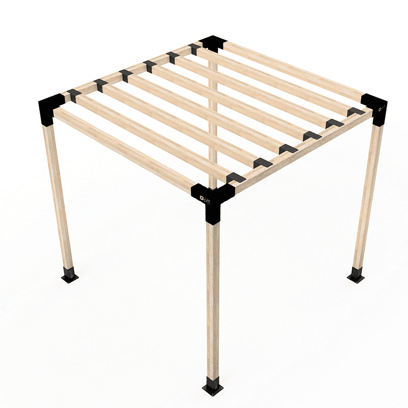 LuxShade Shade 6 – Единична пергола с 6 напречни греди 2,85×2,85 м