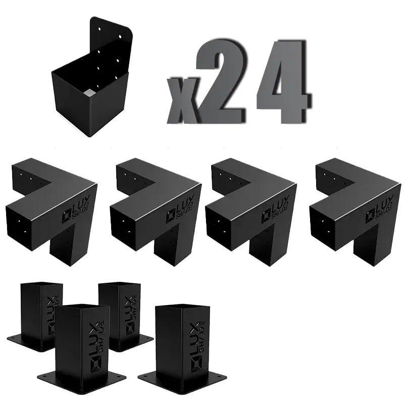 LuxShade Shade 12 – Единична пергола с 12 напречни греди 2,85×2,85 м
