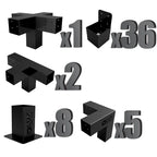 Тройна Модулна Г- образна Пергола LuxShade със напречни греди  - 560cм x 560см x 250см