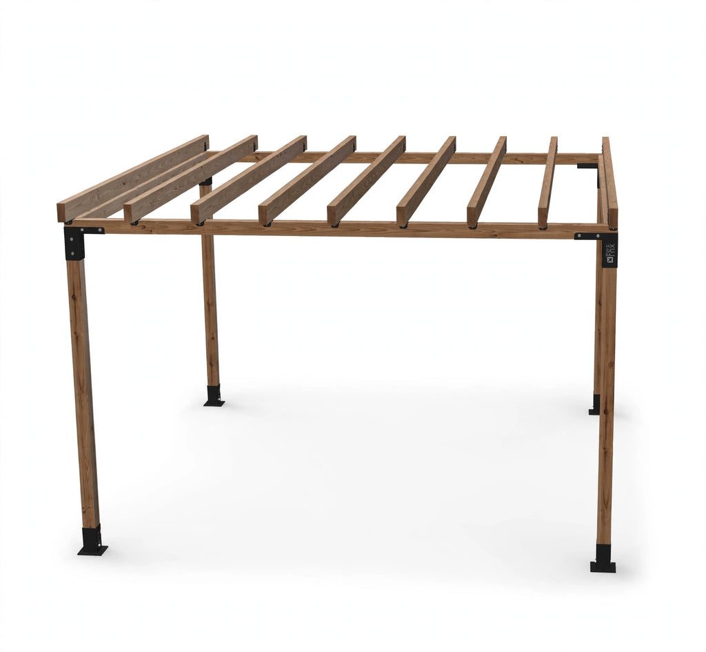 LuxShade Classic – Пергола 4×4 м с 9 напречни греди
