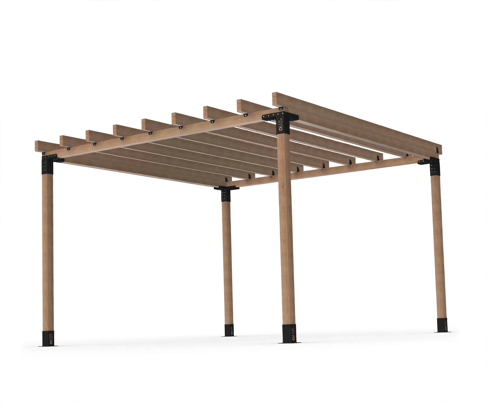 LuxShade Classic – Пергола 4×4 м с 9 напречни греди