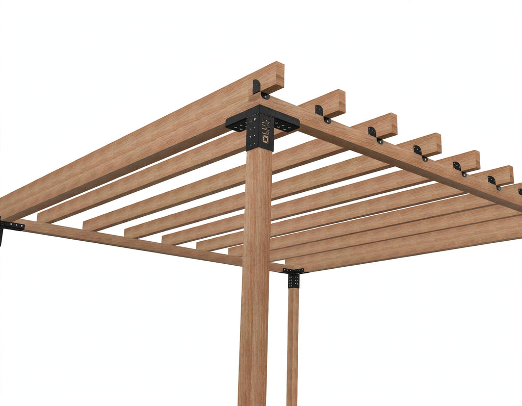LuxShade Classic – Пергола 4×4 м с 9 напречни греди